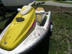 BOMBARDIER  SEADOO Jetski with LONG Galvanizrd Trailer, operational condition unknown, needs battery