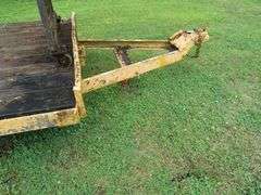 Yellow Flat Bed Trailer - NOTE: Motor Lift shown on trailer in photos DOES NOT SELL WITH TRAILER - Motor Lift sells separate in LOT 82
