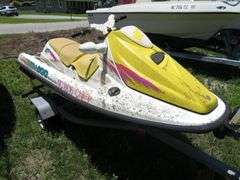 BOMBARDIER  SEADOO Jetski with LONG Galvanizrd Trailer, operational condition unknown, needs battery