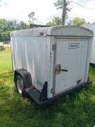 1989 HAULMARK Enclosed Cargo Trailer, APPROX. 8 ft long x 5 ft wide, and APPROX. 5-1/2 ft tall inside, no apparent leaks, VIN  16HGB0810LP000345