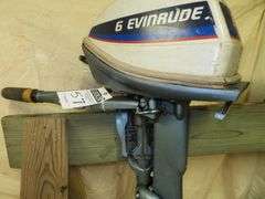 Early Vintage EVINRUDE  6 hp  Outboard Motor, Very Good external condition - LOOK AT ALL PHOTOS - Located at 1235 Belangia Road, Havelock, NC