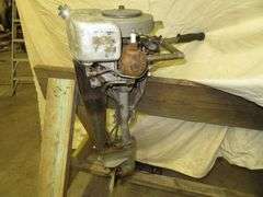 Early Vintage JOHNSON 2 Cylinder, very very old, rare Outboard Motor, Very Good external condition - LOOK AT ALL PHOTOS - Located at 1235 Belangia Road, Havelock, NC