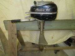 Early Vintage MARTIN  Model "40", rare, hard to find Outboard Motor, Very Good external condition - LOOK AT ALL PHOTOS - Located at 1235 Belangia Road, Havelock, NC