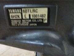YAMAHA Model 60TLRC, 60 hp, 3 cylinder, 2 stroke, Outboard Motor, Very Good external condition - LOOK AT ALL PHOTOS - Located at 1235 Belangia Road, Havelock, NC