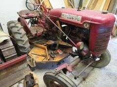 FARMALL  SUPER A Tractor with WOODS 42 Belly Mower - working condition unknown