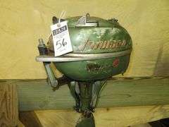 Early Vintage JOHNSON 5 hp, very old, rare Outboard Motor, Very Good external condition - LOOK AT ALL PHOTOS - Located at 1235 Belangia Road, Havelock, NC
