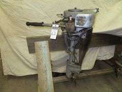 Early Vintage JOHNSON 2 Cylinder, very very old, rare Outboard Motor, Very Good external condition - LOOK AT ALL PHOTOS - Located at 1235 Belangia Road, Havelock, NC