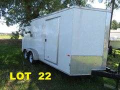 2019 ROCK SOLID CARGO ENCLOSED TRAILER, 7 ft. wide x 16 ft. long, approx. 6 ft tall inside, no leaks, excellent condition, VIN  7H2BE1625KD008183