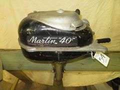Early Vintage MARTIN  Model "40", rare, hard to find Outboard Motor, Very Good external condition - LOOK AT ALL PHOTOS - Located at 1235 Belangia Road, Havelock, NC