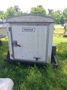 1989 HAULMARK Enclosed Cargo Trailer, APPROX. 8 ft long x 5 ft wide, and APPROX. 5-1/2 ft tall inside, no apparent leaks, VIN  16HGB0810LP000345