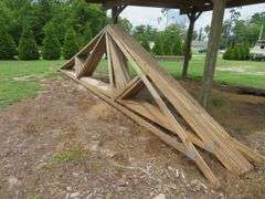 Ten (10) 28 foot Trusses, 5/12 Pitch, 16 inch overhang