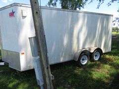 2019 ROCK SOLID CARGO ENCLOSED TRAILER, 7 ft. wide x 16 ft. long, approx. 6 ft tall inside, no leaks, excellent condition, VIN  7H2BE1625KD008183