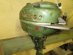 Early Vintage JOHNSON 5 hp, very old, rare Outboard Motor, Very Good external condition - LOOK AT ALL PHOTOS - Located at 1235 Belangia Road, Havelock, NC