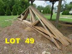 Ten (10) 28 foot Trusses, 5/12 Pitch, 16 inch overhang
