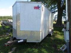 2019 ROCK SOLID CARGO ENCLOSED TRAILER, 7 ft. wide x 16 ft. long, approx. 6 ft tall inside, no leaks, excellent condition, VIN  7H2BE1625KD008183