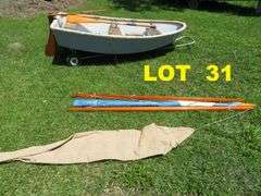8 foot SAILING DINGY with OARS