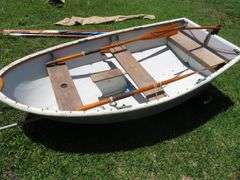 8 foot SAILING DINGY with OARS