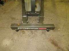 PITTSBURGH  Portable Engine Crane on Rollers, excellent condition. NOTE: the outboard motor shown in photo DOES NOT SELL WITH THE CRANE - THIS CRANE IS LOCATED AT 1235 BELANGIA RD AND CAN BE VIEWED ON SCHEDULED PREVIEW DATES ONLY