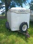 1989 HAULMARK Enclosed Cargo Trailer, APPROX. 8 ft long x 5 ft wide, and APPROX. 5-1/2 ft tall inside, no apparent leaks, VIN  16HGB0810LP000345