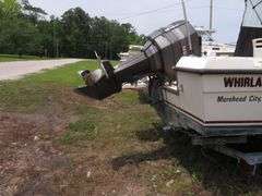 1992  KEY WEST 20 foot with CUDDY CABIN, with electronics, portable toilet, accessories, with 175 HP MARINER Outboard Motor, Hull ID  KWEWA189E292, with EZ LOADER Galvanized Trailer