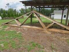 Ten (10) 28 foot Trusses, 5/12 Pitch, 16 inch overhang