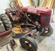 FARMALL  SUPER A Tractor with WOODS 42 Belly Mower - working condition unknown