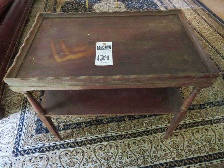 Side and end table with shelf, approx. 27" Long x 17" Wide x 23"Tall image