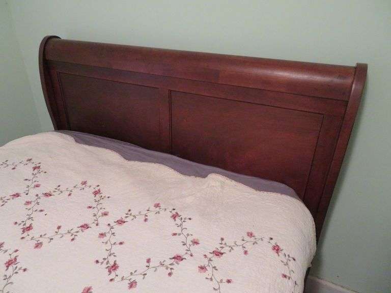 Sleigh Bed head board and foot board, approx. 63" x 91" image