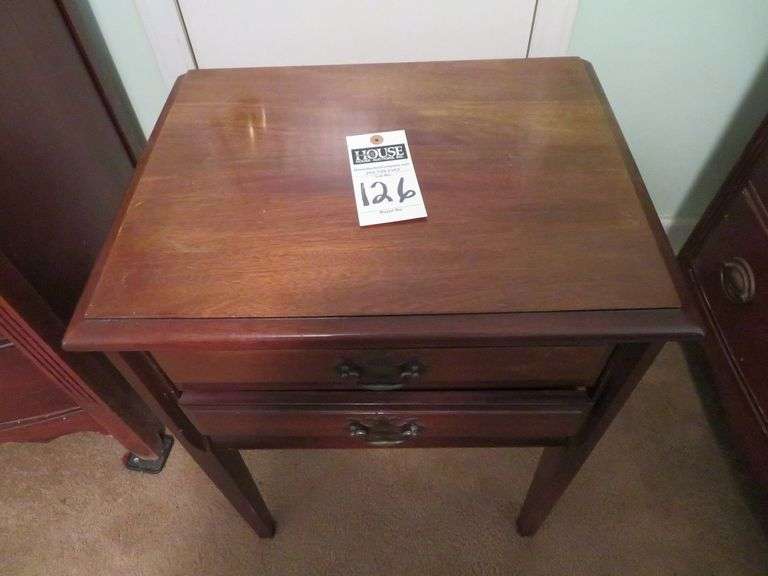 Two drawer night stand, side table image