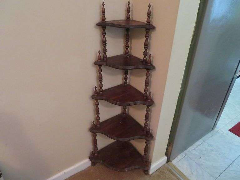 Five shelf corner shelf, approx. 53" high image