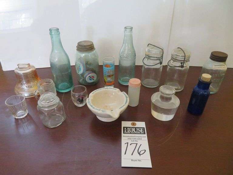 Assorted glass items and glassware image