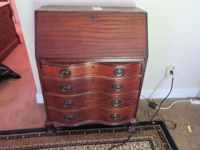 Secretary with 4 drawers, support arms for fold out table, approx. 30" Wide x 40" Tall"x 16" Deep image