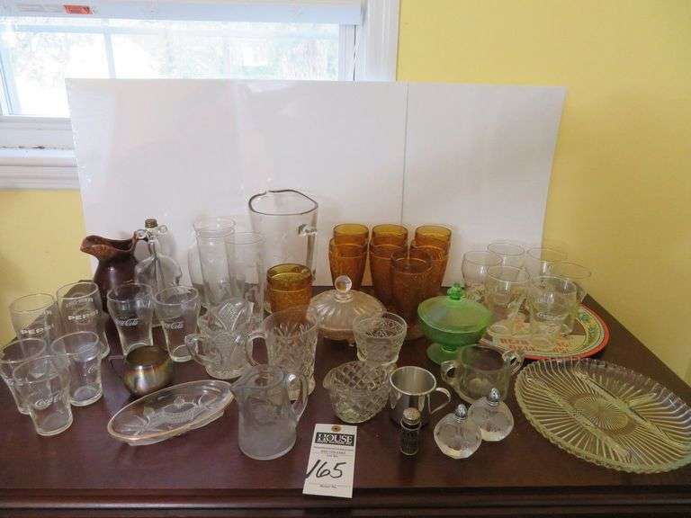 Assorted fine glassware and drinking glasses image