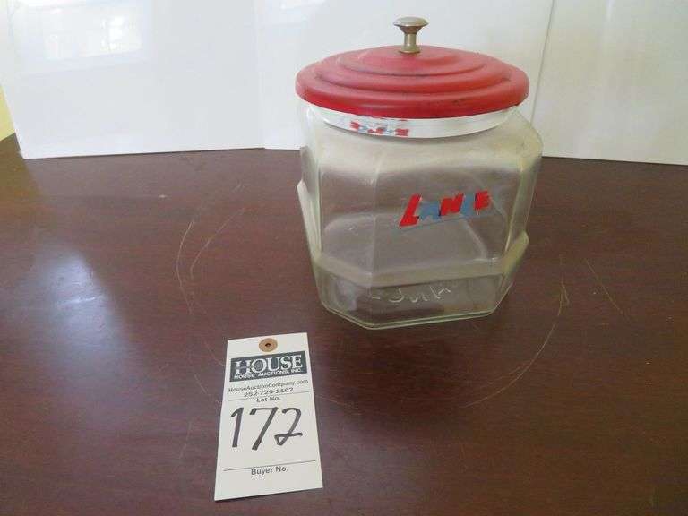 Jar with lid, approx. 6" tall image