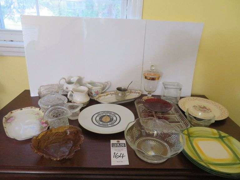 Assorted fine glassware and serving dishes image