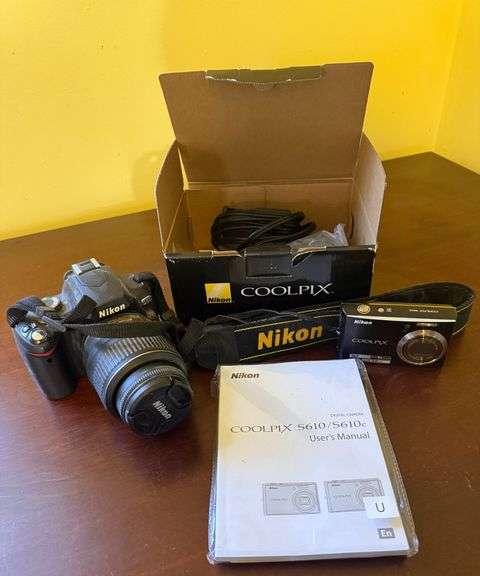 2 NIKON Cameras: NIKON COOLAX 5610 & NIKON Digital D60 w/zoom image