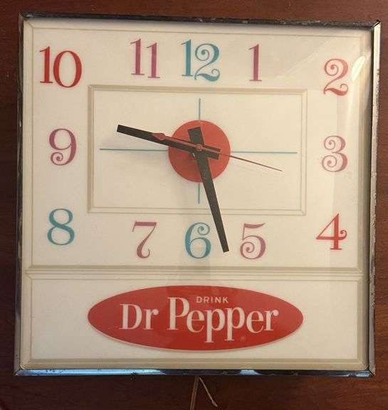 DR. PEPPER Clock, works, 15.5" round image