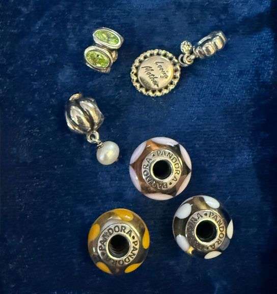 6 PANDORA Charms, stamped Silver 925 image
