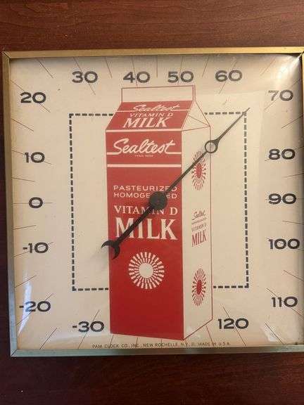 SEALTEST MILK Temperature Guage, 12" x 12" square image