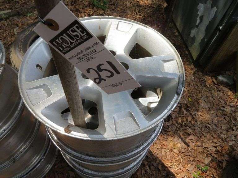 Set of 4 Used Ford Rims, approx. 17" diameter by 7 inches wide image