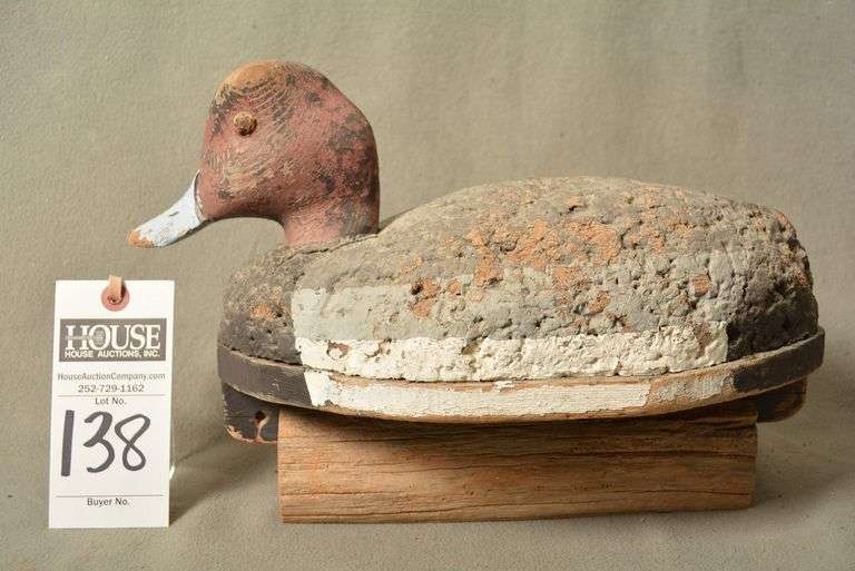 Old Redhead Drake, Cork Decoy signed Charlie Haygon image