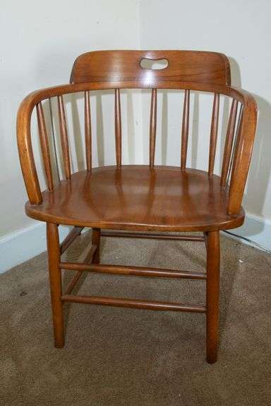 Oak Windsor Banker's Chair, approx. 29"T x 22"W image