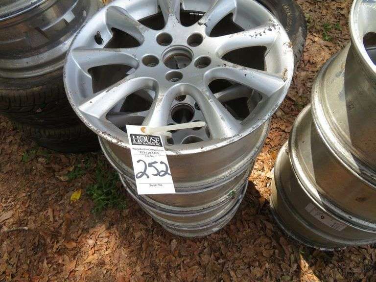 Set of 4 Rims, no brand shown, 17 " diameter by 7 inches wide image