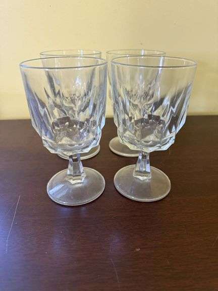 4 Glass Water Glasses, approx. 6" image