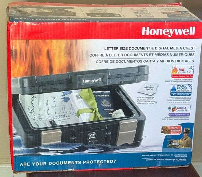 HONEYWELL Document and Media Chest, Fire & Waterproof, NIB, never opened image