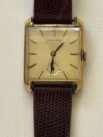 LONGINES Wrist Watch, 14K, with leather band image