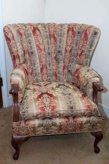 Upholstered Queen Anne Chair, approx. 3 feet tall x 31"W x 32"D image
