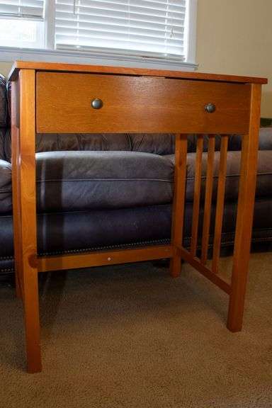 Wood Computer Table with pullout drawer for keyboard, approx. 26"W x 18"D x 30"H image