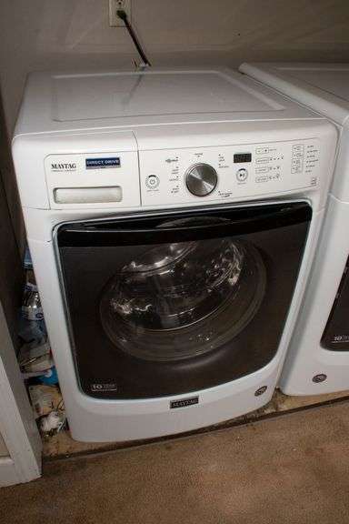 MAYTAG Commercial Front Load Washer, approx. 38"T x 27"W x 30"D image