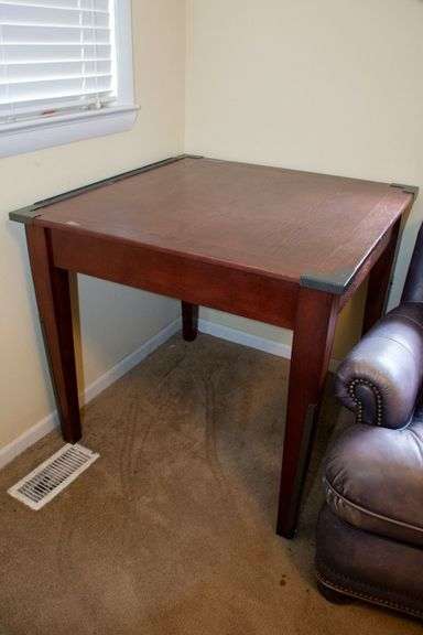 Wooden Table, square, approx. 36" x 36" x 32"H image